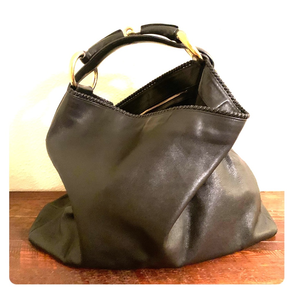 Gucci XL Black Leather Hobo with Horsebit handle